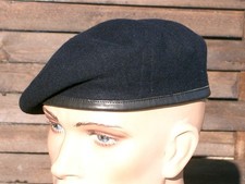 Englisches Barett,dunkelblau,ohne Abzeichen, Gr. 50,  Beret wool darkblue,# 1/24