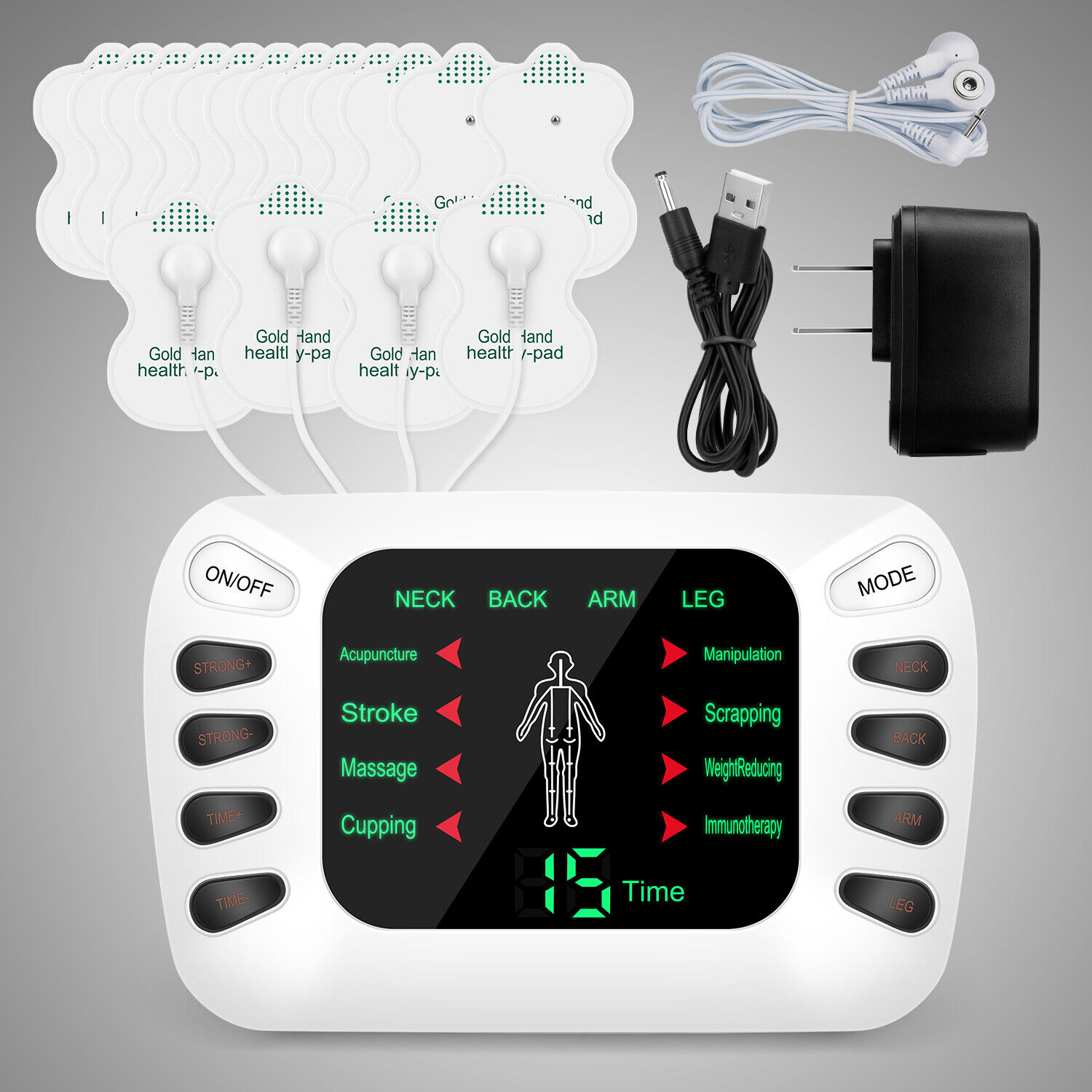 Electrical Muscle Relax Stimulator Massager Therapy Machine Pain Relief USA