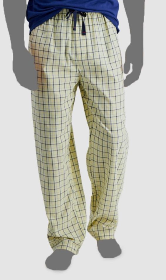 $34 Club Room Men's Yellow Plaid Cotton Woven Pajama Pants