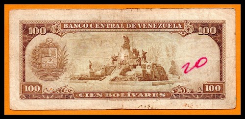 Venezuela Note 100 Bolívares B 1963 - 1973 Diferentes Fechas P-48 *leer* - Imagen 4 de 6