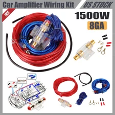 1500W Car Amp Audio Amplifier Install Wiring Kit AMP RCA Cable Set Wire Fuse USA