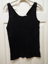 Yummie Tummie Tank With Reversible Neckline - Black- 1X/2X - NEW