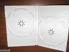 50 HIGH QUALITY 14MM NEW DOUBLE 2 DVD CASES, WHITE, PSD38