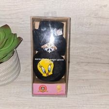 Looney Tunes Tweety Bird Set Earmuffs  Mittens NEW 2000 Y2K