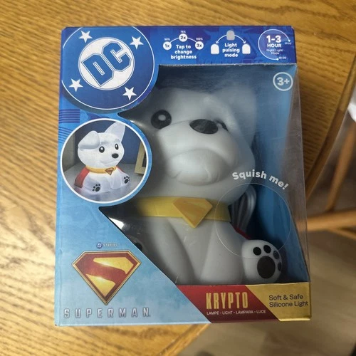 NEW DC KRYPTO - Soft Silicone Light Lamp Figure - Superman - Tap Brightness