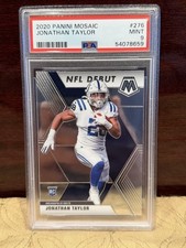 Jonathan Taylor Rookie - 2020 Panini Mosaic #276 NFL Debut PSA 9