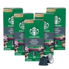 Starbucks by Nespresso Original Line, 10 Count Pack of 5 , Decaf Espresso