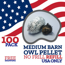 OBDK Barn Owl Pellets - 100 Pack - NO FRILL REFILL Includes Shipping USA
