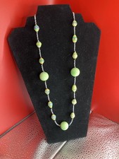 Handcrafted Beaded Necklace Ceramic Green Multicolor Bohemian 12 Women