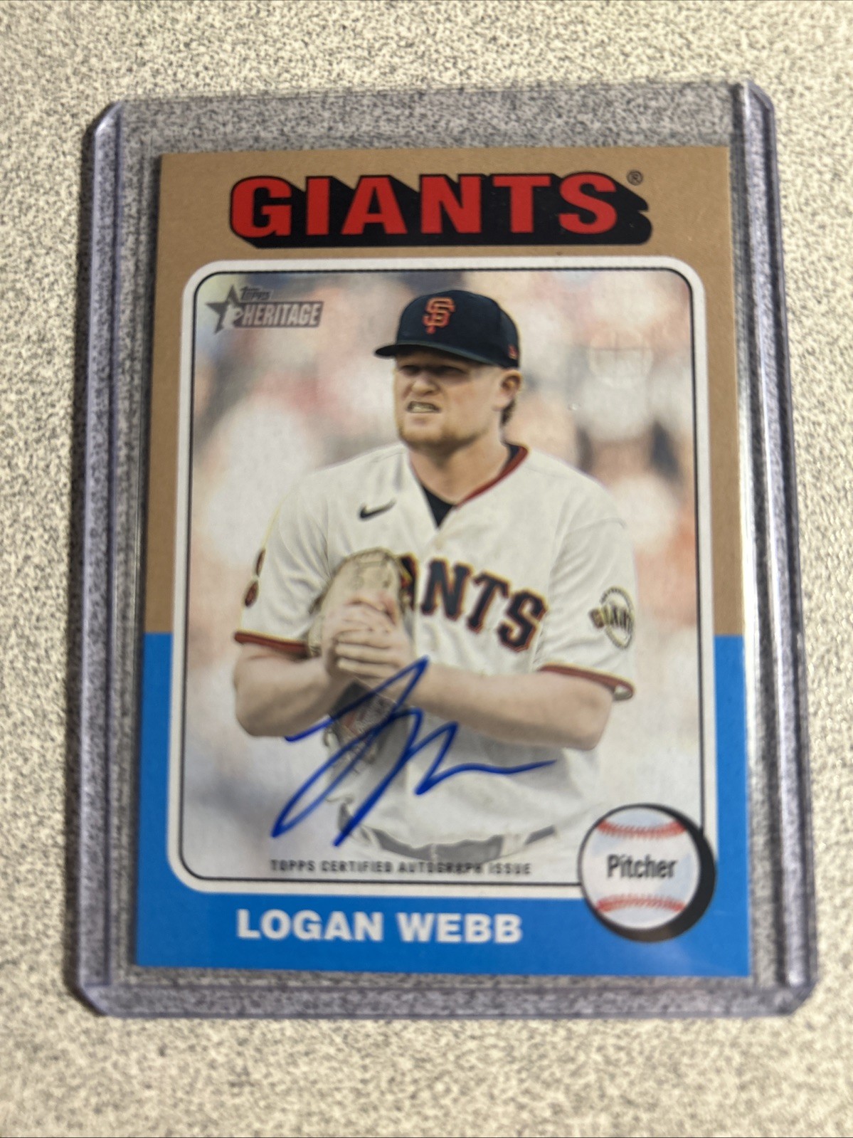 2024 Topps Heritage - Real One Autographs Logan Webb #ROA-LW (AU)