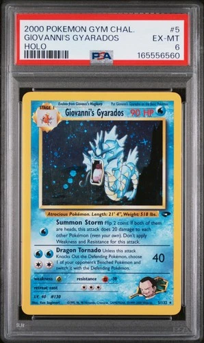 2000 POKEMON GYM CHALLENGE HOLO #5 GIOVANNI'S GYARADOS PSA 6