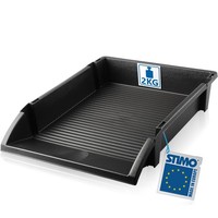 Dokumentenablage Briefablage Schwarz DINA4 Stapelbar Briefkorb BüRo Ablage Tisch