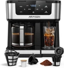 Dual Coffee Maker: 12-Cup & Single Serve, Programmable Touchscreen Brew