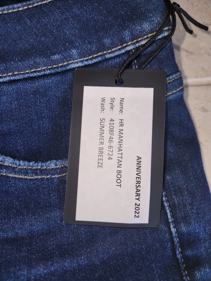 Pantalones de mezclilla para mujer Paige Bootcut HR Manhattan 27 cintura algodón poliéster spandex  Foto 4 de 4