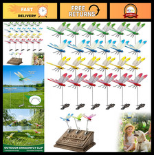 24 Pack Dragonfly Clips Bug Repellent Garden Stake Decor Outdoor Decoy