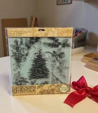 Iron Orchid Designs IOD 2025 RETIRED “Holly & Pine” CHRISTMAS Decor Stamp Craft