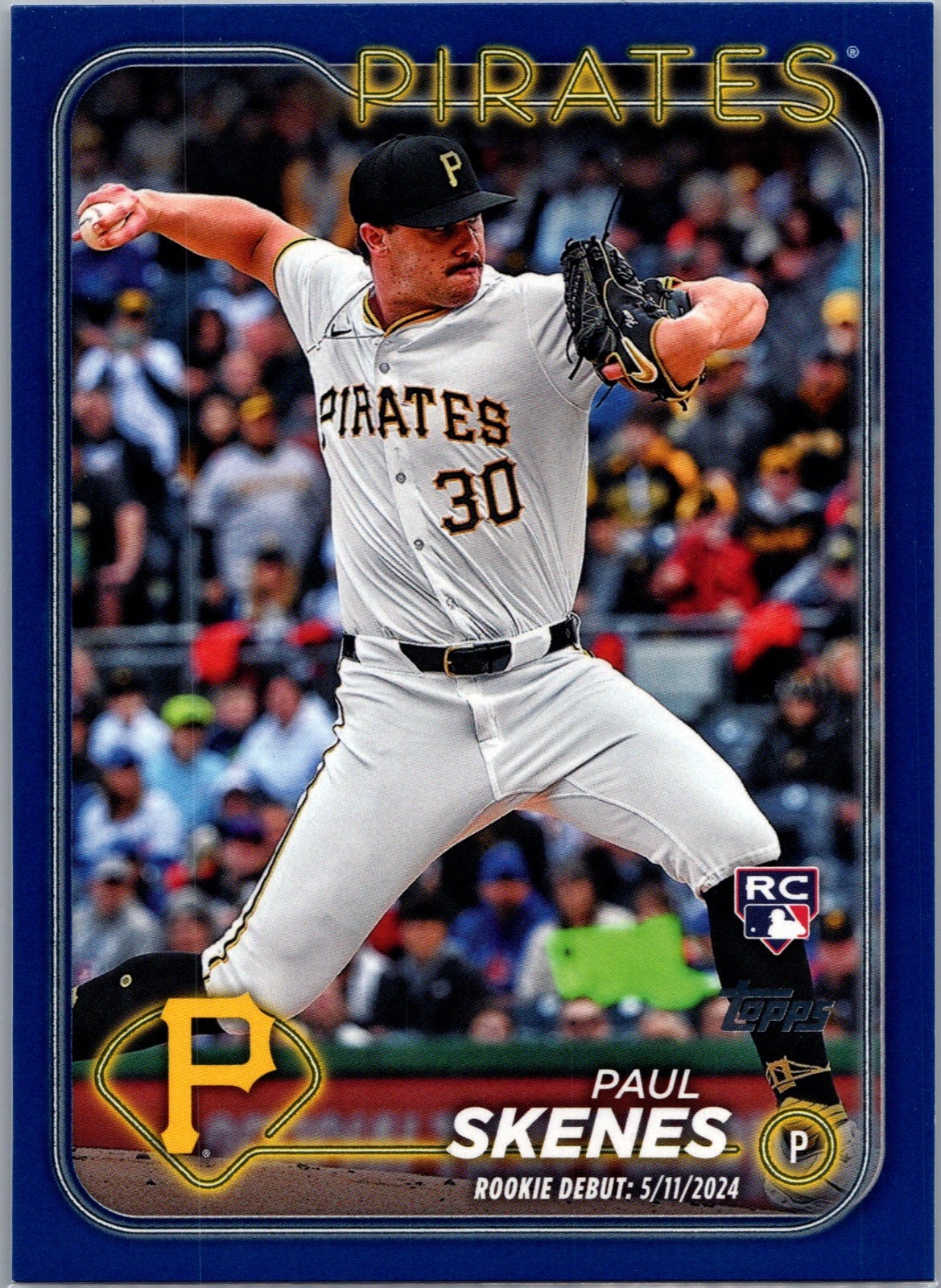 2024 Topps Update Series - Rookie Debut Paul Skenes #US288 Royal Blue (RC)
