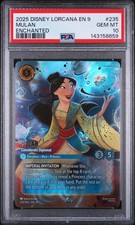 2025 DISNEY LORCANA EN 9-FABLED ENCHANTED MULAN - CONSIDERATE DIPLOMAT PSA 10