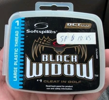 DISCONTINUED! BLACK WIDOW LARGE THREAD SOFT SPIKES 3/8" PLASTIC THREAD 22PK NEW!