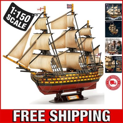 Deluxe HMS Victory 3D Model Kits - 189 Pieces for Creative Learners, Large Size