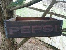 Old Vintage Wooden Soda Crate Drink Pepsi Cola 24 Bottles Cincinnati O