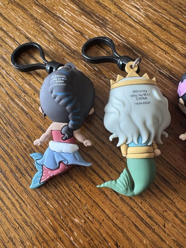 Disney Little Mermaid Action Movie Figural Bag Clips, Set Of 4 - Picture 6 of 7