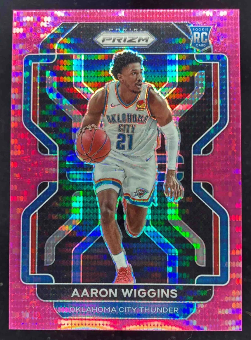 2021-22 Panini Prizm Pink Pulsar #286 Aaron Wiggins RC /42