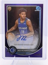 2025-26 Topps  Bowman Rookies Jase Richardson Purple Refractor Auto /250 BCA-JR 