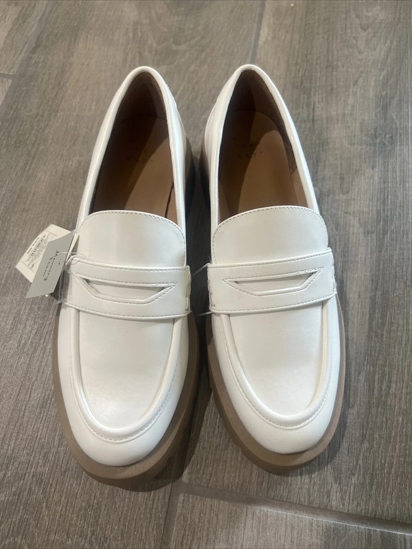 SIZE 10 Shoes A New Day Archie Loafer Flats Off White MSRP $34.99