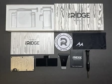New! Open Box Ridge Wallet Damascus, Bundle With Cash Strap/ And Money Clip!