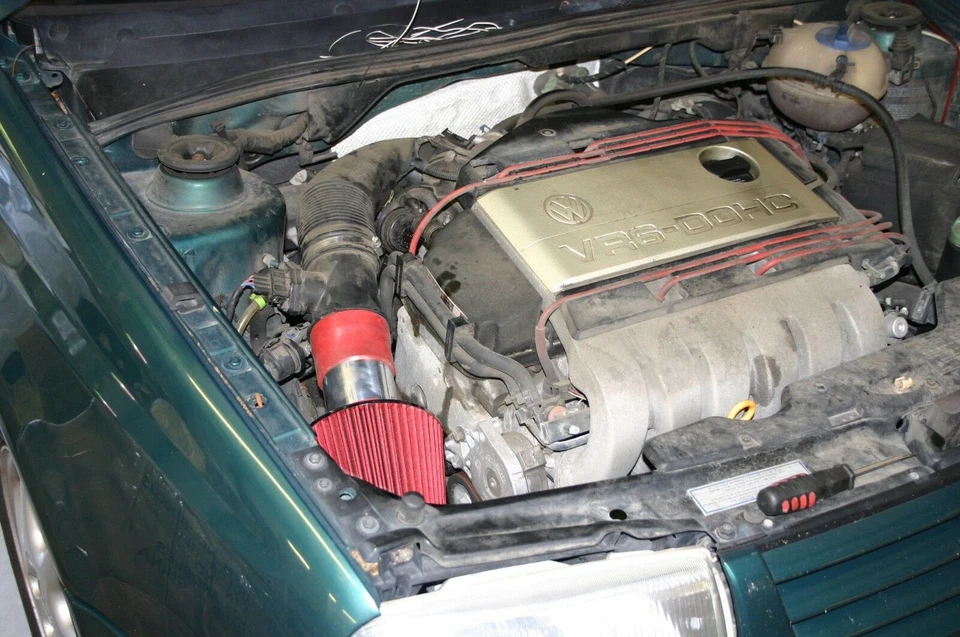 Kit de admisión de aire BCP RW ROJO 1993-1998 Jetta Passat Golf Corrado 2,8 L VR6 + filtro Foto 2 de 4