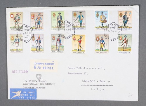 MayfairStamps Mozambique 1967 Military Uniforms Combo Lourenco Maquis Registered