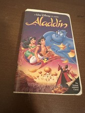 DISNEY'S Aladdin ROBIN WILLIAMS Black Diamond Series VHS 1993 original inserts