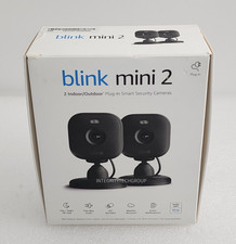 Blink Mini 2 Indoor Security Camera 2-Pack HD Night View Audio Black