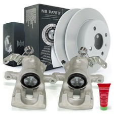 Bremssättel + Bremsscheiben hinten für Opel Astra G T98 H A04 Meriva A X03
