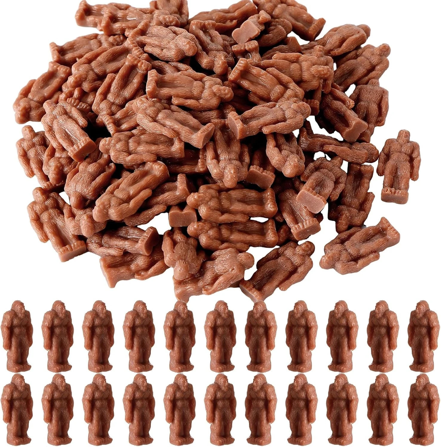 80 Pcs Mini Bigfoot Figurine Bulk Resin Miniature Sasquatch Gift to Hide Tiny Bi