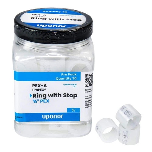Uponor (30-Pack) ProPEX 3/4 in. PEX-A Expansion Barb Ring/Sleeve with Stop