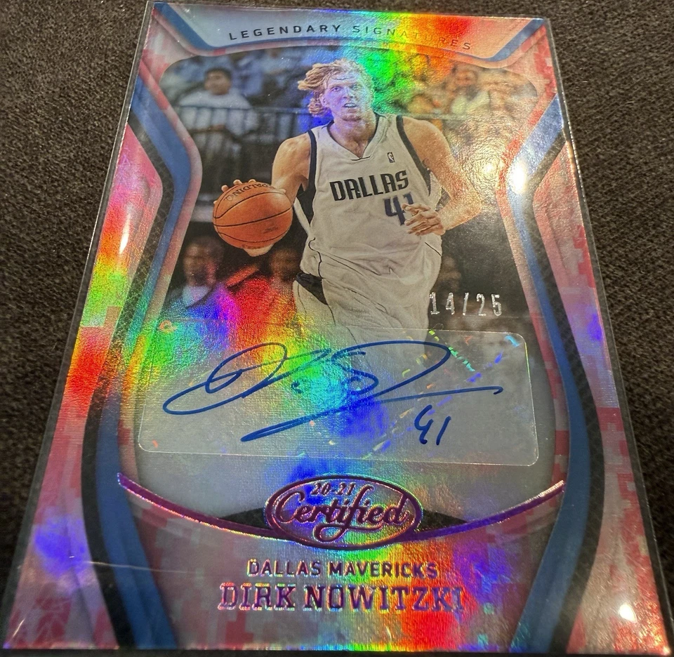 Firmas legendarias certificadas Dirk Nowitzki 2020-21/25 rosa LS-DNK Foto 2 de 4