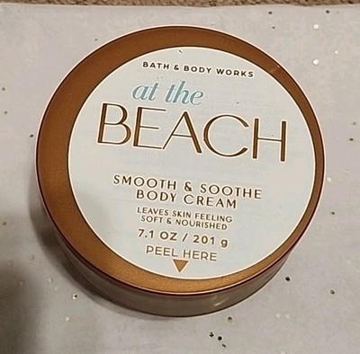 New Bath & Body Works - ''AT THE BEACH'' - Smooth & Soothe Body Cream - 7.1 oz