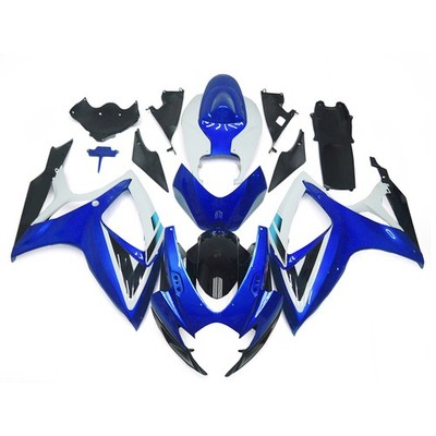 ABS Plastic Fairings for Suzuki GSXR600 750 K6 2006 2007 Blue White Bodywork 