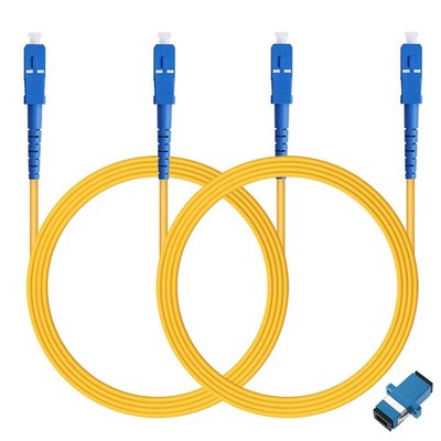 2 PK 2M SC To SC Single Mode Fiber Patch Cable Simplex SC/UPC 9/125um OS2
