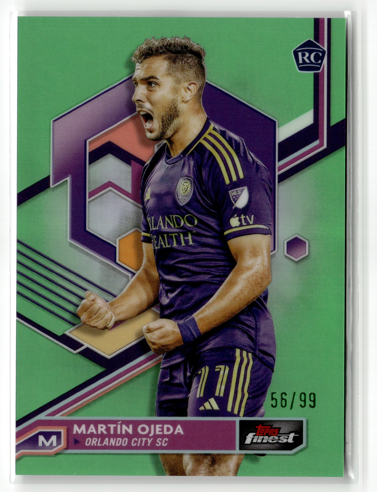 Martín Ojeda Rookie 2023 Finest MLS #96 Neon Green #/99 (READ)