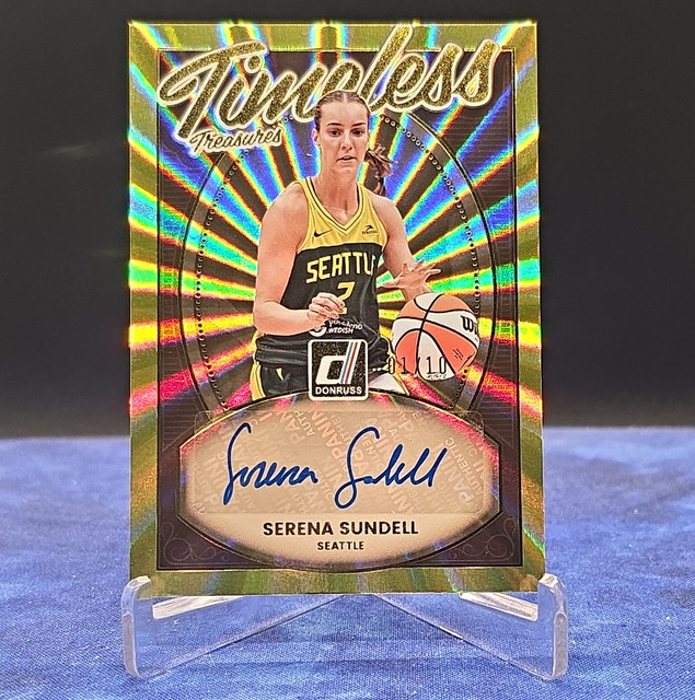2026 WNBA Donruss Timeless Treasures Serena Sundell Auto 1/10 #TTS-SS Gold Laz