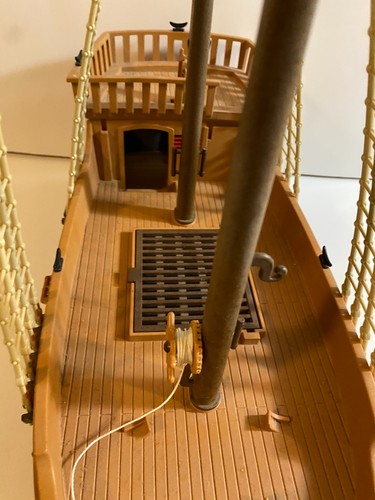 Vintage Playmobil 3750 Pirate Ship Boat Sail Boat Incomplete - Picture 3 of 7