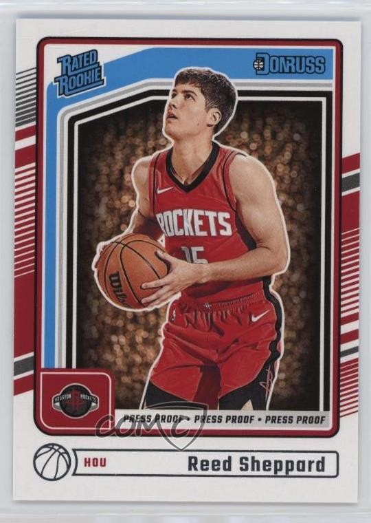 2024-25 Panini Donruss Rated Press Proof Silver Reed Sheppard #202 Rookie RC 5w5