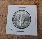 1943 p high grade (AU/BU) silver Walking liberty half dollar