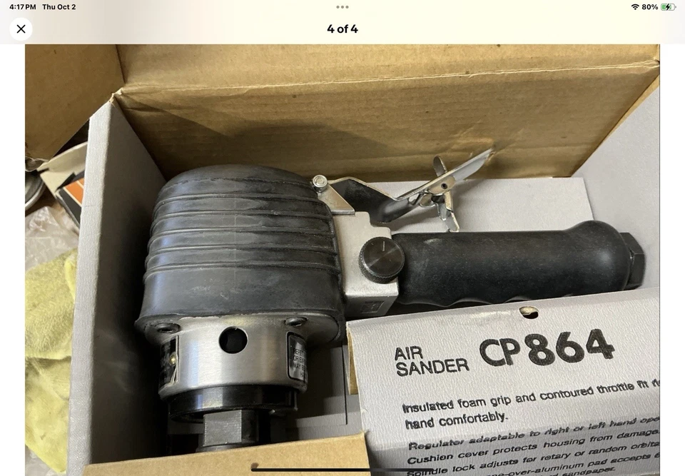 Chicago Pneumatic 864 Air Sander 10,000 RPM Pneumatic Tool Tested & Working - Image 4 of 4