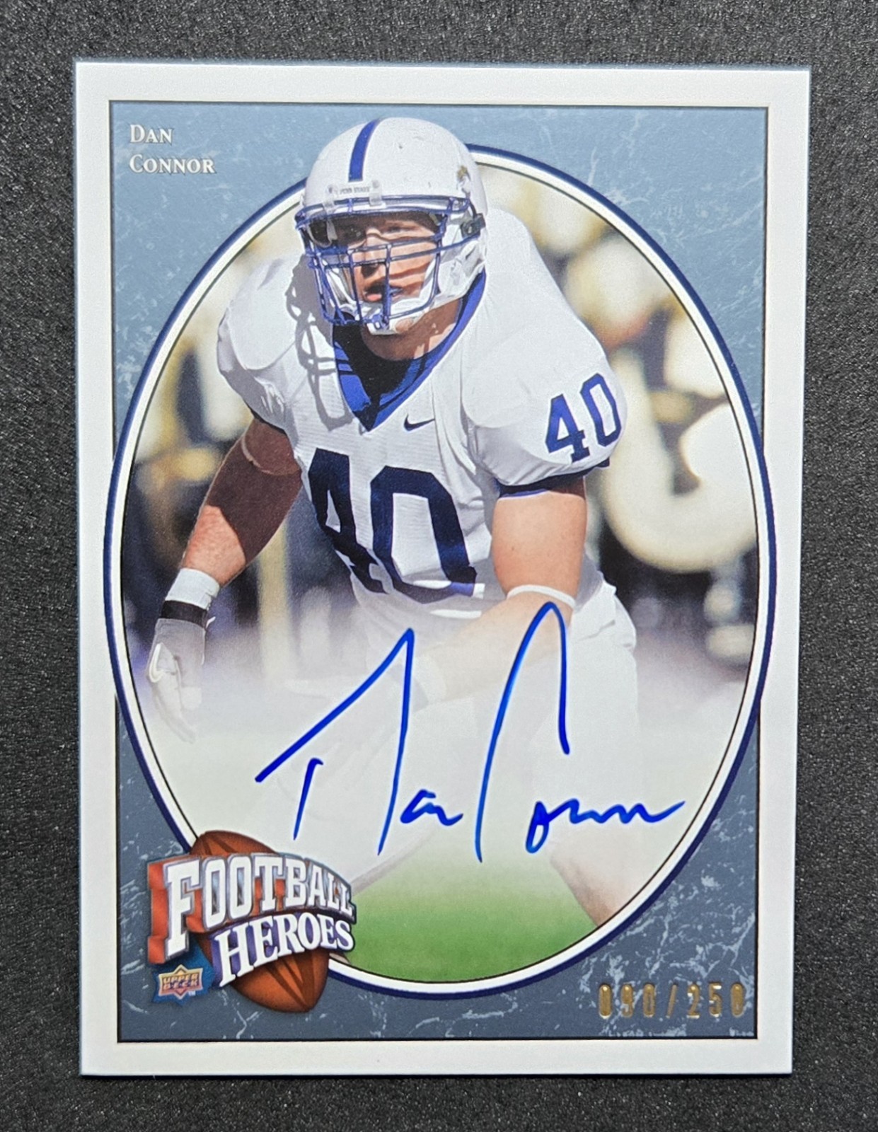 Dan Connor Upper Deck Heroes #130 Autograph-Blue