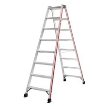 Hymer 4024 Stufenstehleiter Stehleiter beidseitig begehbar Leiter 2x8 Stufen