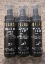 3 Pack Milani Make it Last Matte Charcoal Setting Spray 2.03 Oz 